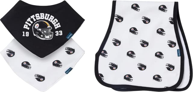 Detalle de Gerber Baby NFL Team Bandana Bibs and Burp Cloth Set