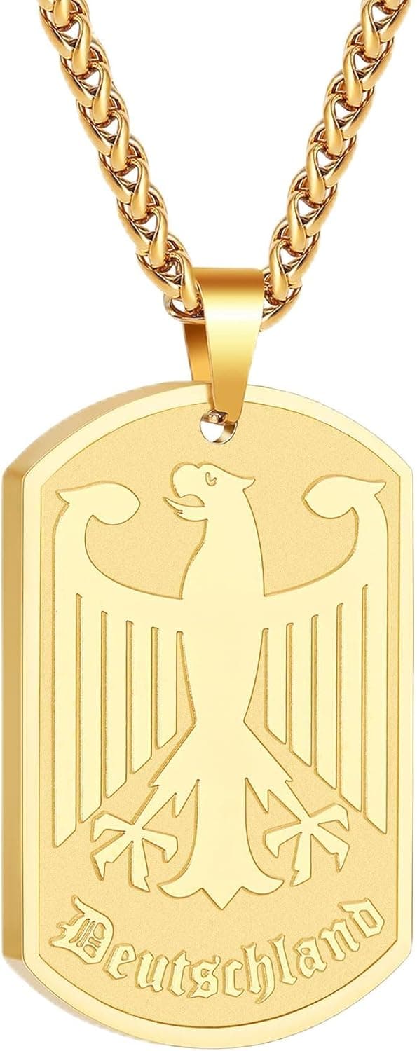 Thumbnail 6 de Halora Deutschland Kette Adler für Herren (Edelstahl) – 60 cm