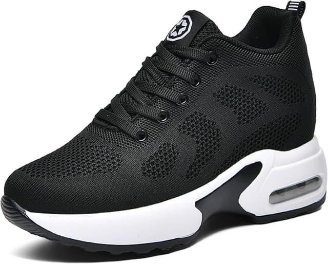 Detalle de Sneakers donna AONEGOLD zeppa con tacco 8 cm e suola in gomma