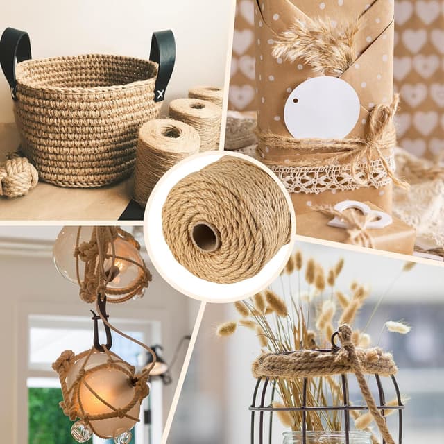 Detalle de 100 m Sisalseil für Kratzbaum (6 mm / 8 mm), Natur Sisal & Juteseil – Ersatzkordel