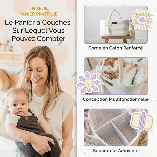 Thumbnail 2 de Yunioo Organisateur de panier à couches
