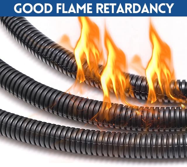 Detalle 2 de Flexibles Wellrohr Kabelschutzschlauch (25 mm, 3 m) – UV-beständig mit Kabelmanagement für Außen- und Innenkabel