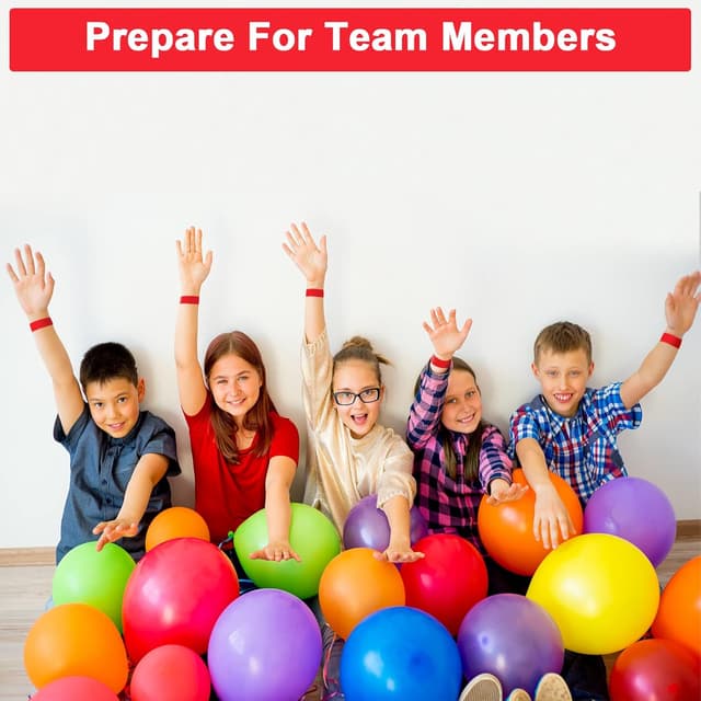 Detalle 2 de Vicloon Einlassbänder (100 Stück) – wasserdicht, 19 x 255 mm, Party-Event-Armbänder in Rot