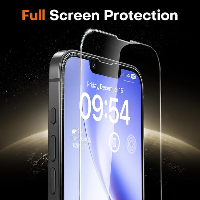 Detalle 2 de TOCOL for iPhone 17e Screen Protector (6.1 inch) 9H Hardness Tempered Glass, Auto-Install, Case-Friendly 2-Pack