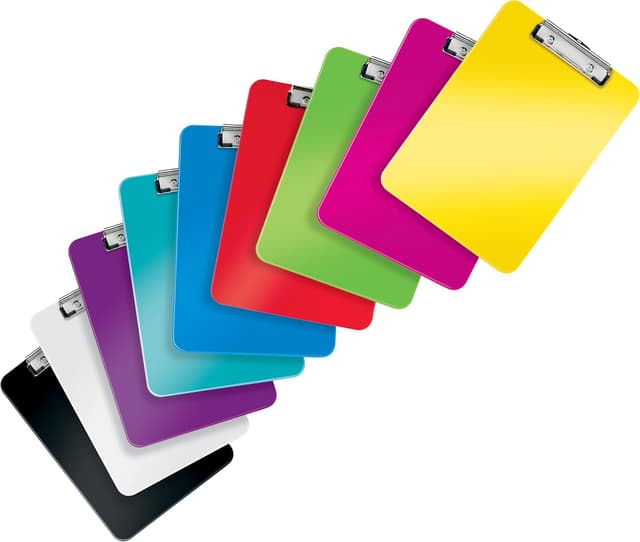 Detalle de Leitz WOW portablocco A4 con gancio e clip retrattile in metallo, capacità 75 fogli, rosso 39710026