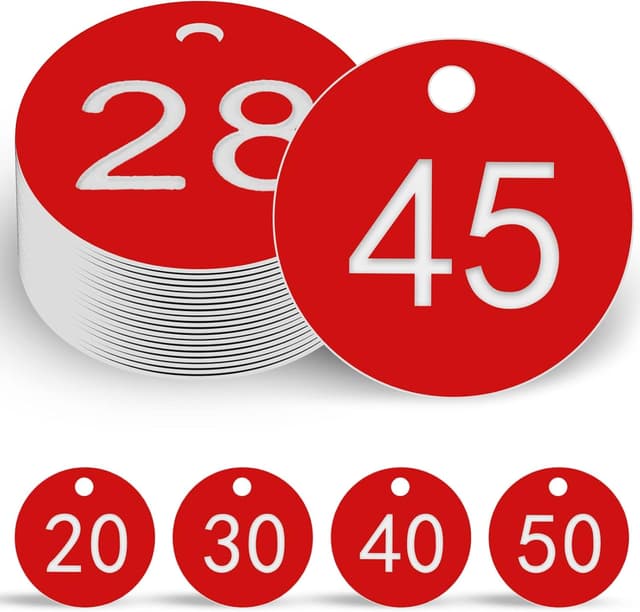 Thumbnail 2 de OFFCUP Portachiavi Numerati 50 Etichette Rosso