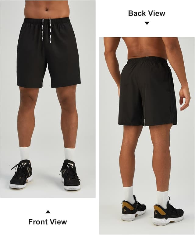 Detalle de Pesfix Men’s 7'' Lightweight Athletic Shorts with Quick-Dry Fabric and Zipper Pockets