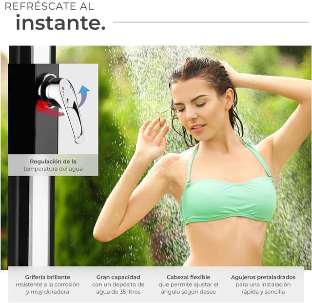 Thumbnail 6 de tectake Ducha Exterior Jardín 35 L