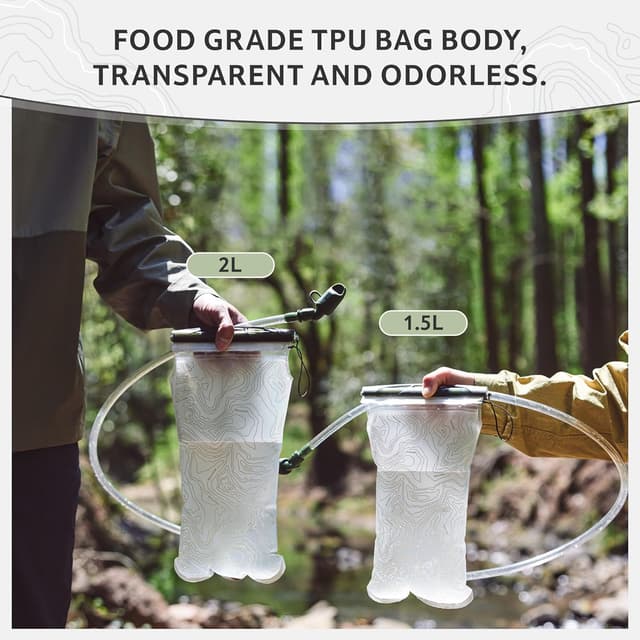 Detalle de Naturehike TPU Trinkblase für Outdoor & Rucksackreisen mit Trinkaufsatz und Schutzdeckel