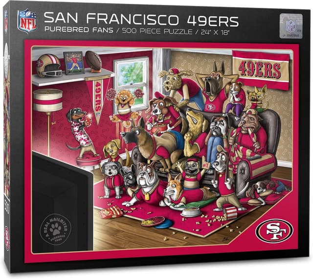 Detalle de YouTheFan NFL Purebred Fans 500-Piece Puzzle (A Real Nailbiter)