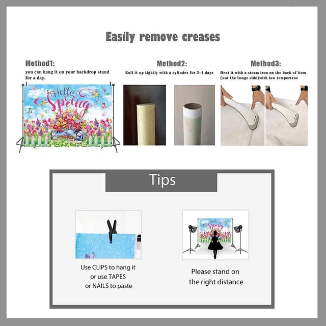 Detalle 2 de Fotohintergrund Hello Spring 2,1 m x 1,5 m