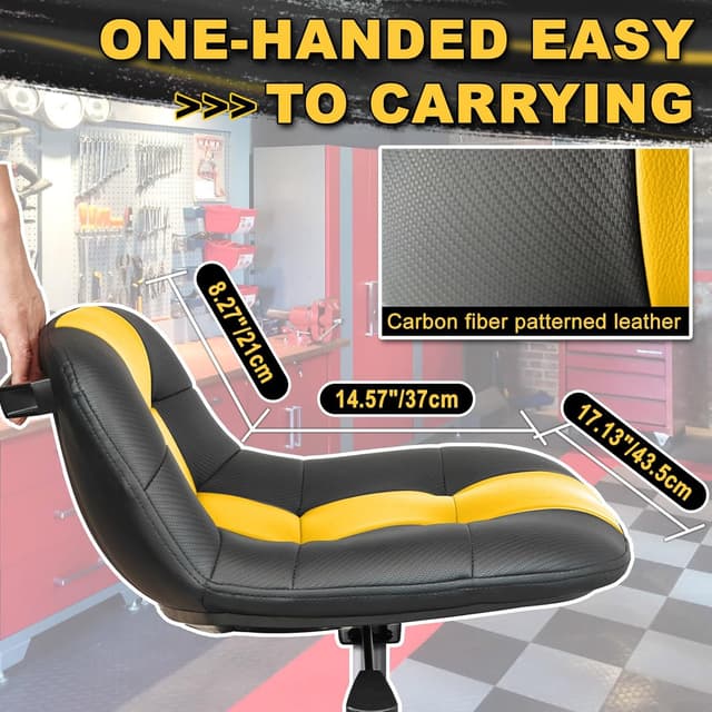 Thumbnail 3 de FREEKYROCK Rolling Stool with Wheels 400 lbs