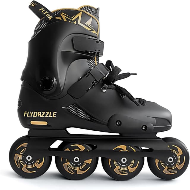 Detalle de FLYDAZZLE Men’s Inline Skates (Urban Freeride/Slalom) with Hard Boot, ABEC-9 Bearings, Ankle Support