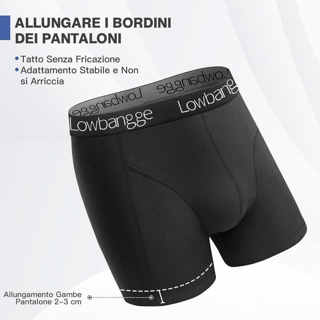Thumbnail 1 de Lowbangge Boxer uomo in cotone (confezione 9 pezzi, senza etichette)