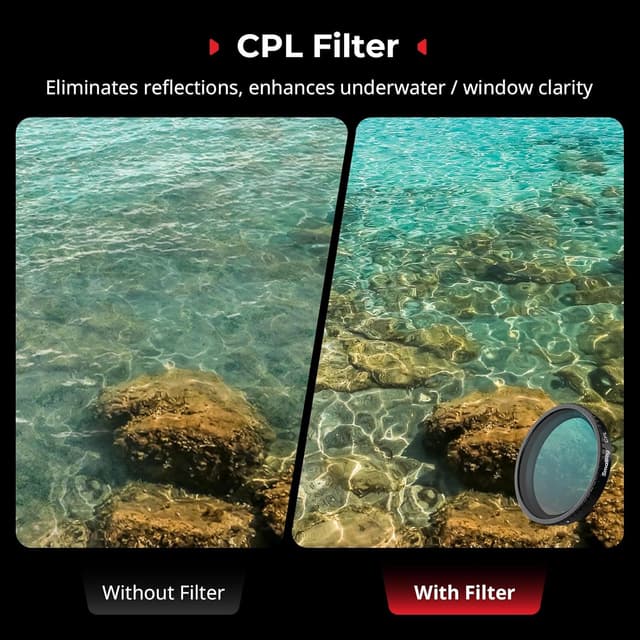 Detalle de SmallRig ND-Filter-Set für DJI Osmo Action 5 Pro/Action 4 (5-teilig) – CPL, FS ND8/ND16/ND32 & Silikon-Linsenabdeckung