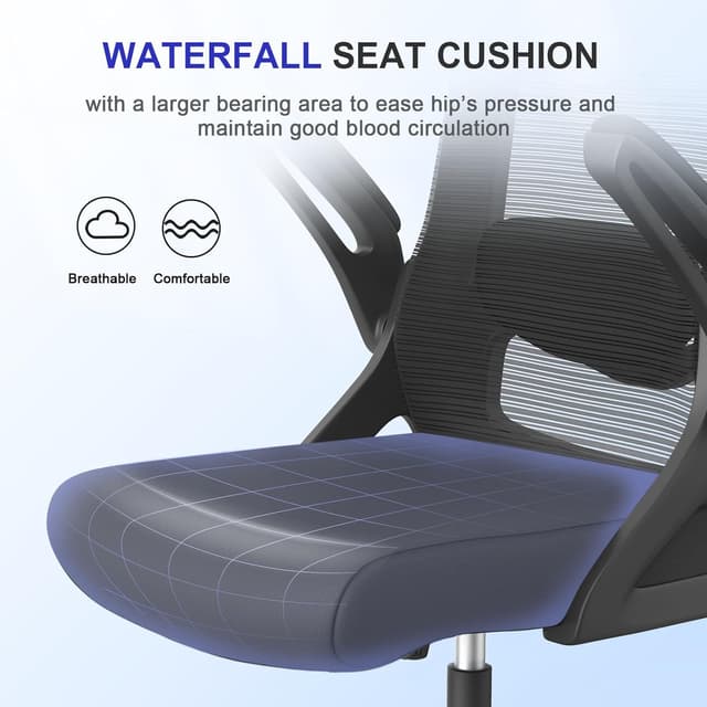 Detalle 2 de YONISEE Ergonomic Office Chair with Lumbar Support, Adjustable Armrests and Headrests (Black)