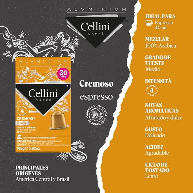 Thumbnail 5 de Café Cellini Cápsulas de Aluminio Compatibles Nespresso ☕ 120pcs