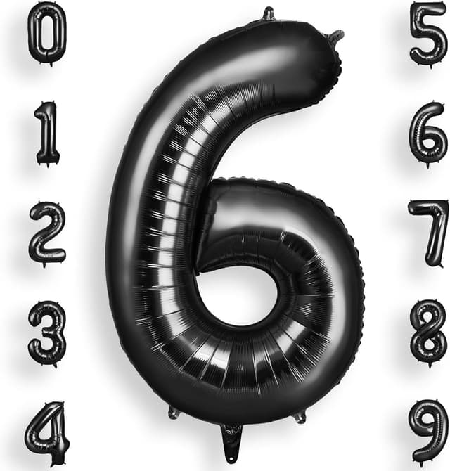 Imagen de AOOSU Black number balloon 6, 40 inch en OfertitasTOP