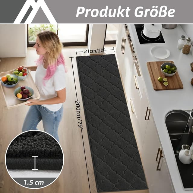 Detalle 2 de COSY HOMEER Küchenteppich 50 x 200 cm