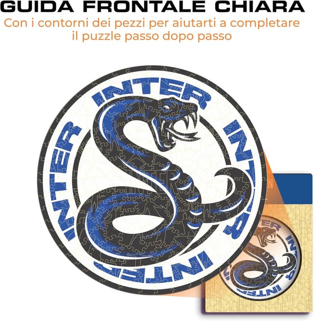 Thumbnail 6 de Puzzle di legno Inter Snake Iconic Puzzles, licenza ufficiale, 150 pezzi taglia S