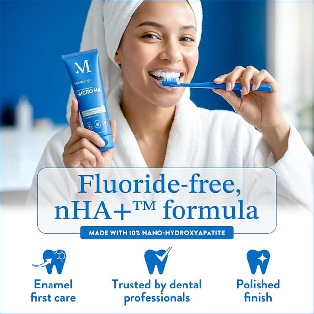 Detalle de Mouthology Nano Hydroxyapatite 10% toothpaste for sensitive teeth 🦷