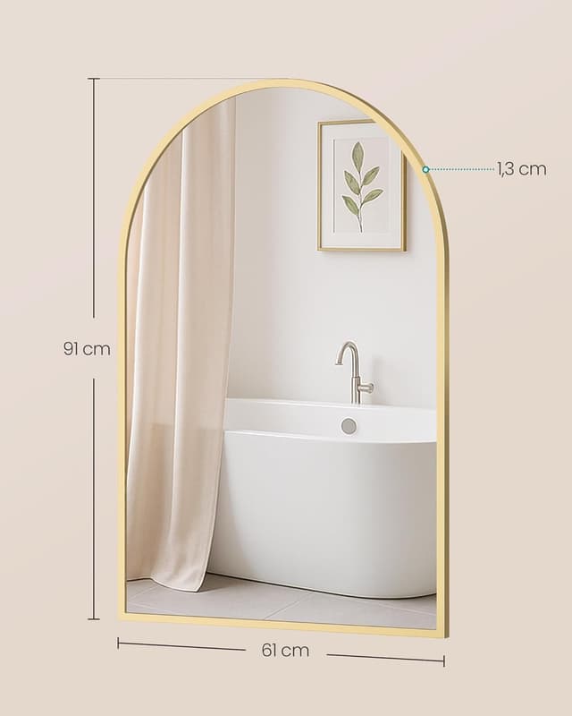 Thumbnail 4 de SONGMICS Specchio da Parete Arco 91 x 61 cm