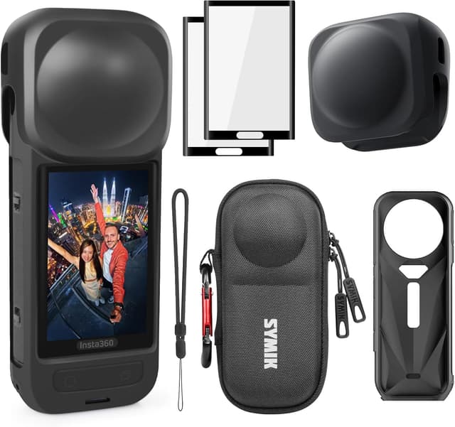 Detalle de SYMIK Tragetasche Insta360 X5 mit 2 Folien