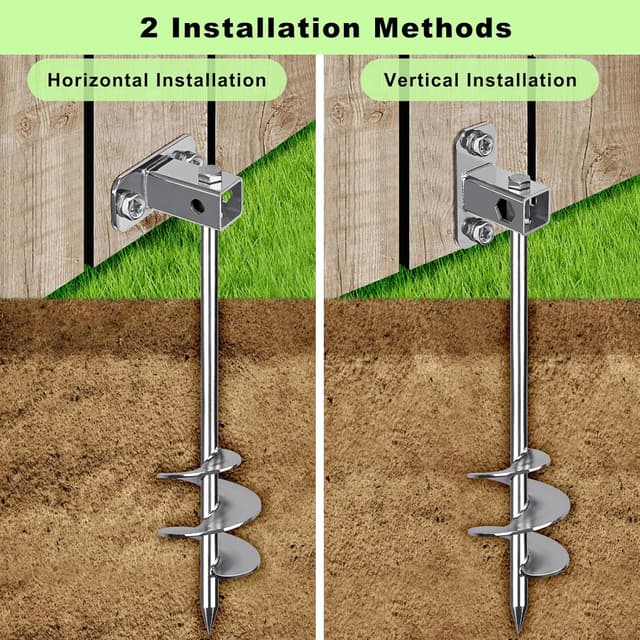 Detalle de Insaga Bodenanker / Erdanker 61 cm Heavy-Duty mit fester Schlaufe – zum Ein- bzw. Festschrauben
