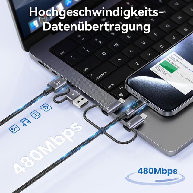 Thumbnail 5 de enablink 6-in-1 Multi USB C Ladekabel 60W 🔌