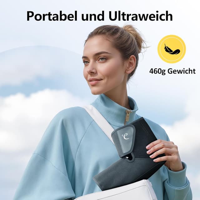 Detalle de Comfytemp kabelloses Fußmassagegerät mit Luftkompression, Akku (2500 mAh) & App-Steuerung für beide Füße