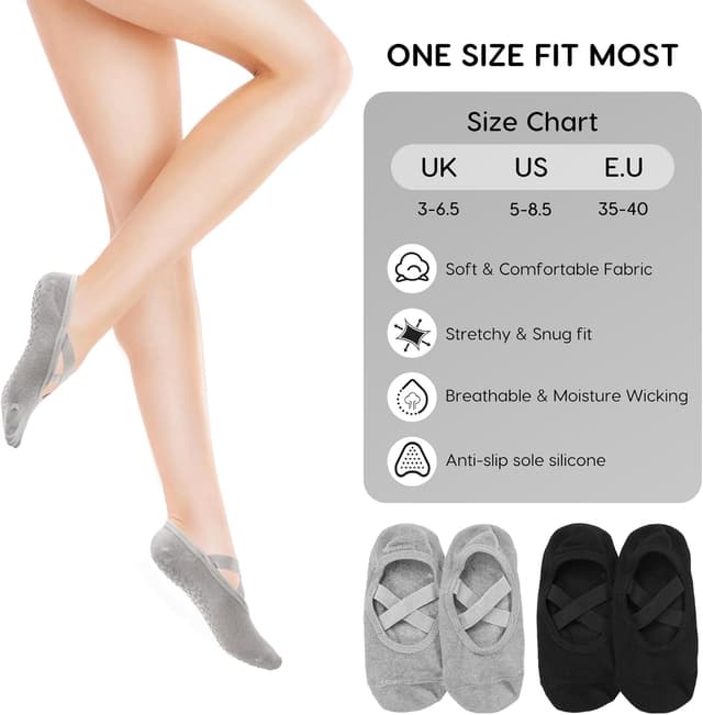 Thumbnail 2 de Bafiwu calcetines Pilates antideslizantes 35‑40