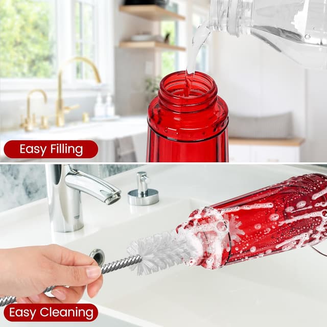 Detalle 2 de Zamelane Glass Hummingbird Feeders (2-Pack, 14 oz) with 5 Feeding Ports and Ant Moat