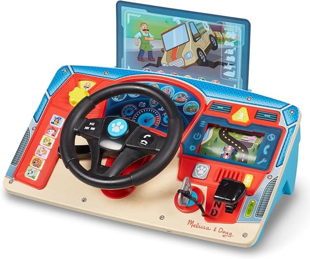 Detalle de Melissa & Doug Tablero de Madera Paw Patrol — Volante para 3 años