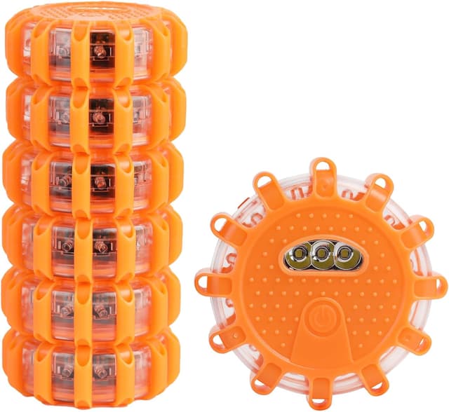 Detalle de Wowlela LED road flares, 6 pack safety lights