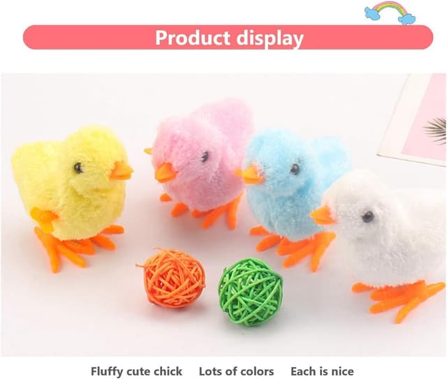 Detalle 2 de Huayifa Ostern Aufzieh Küken Spielzeug 4er-Set