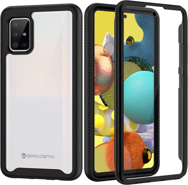Detalle de seacosmo Coque intégrale pour Samsung Galaxy A51 5G (noir) avec protège-écran TPU
