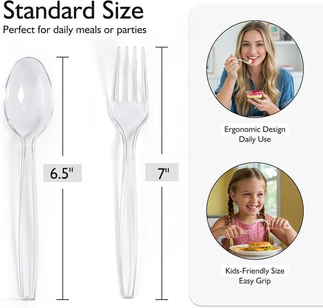 Thumbnail 1 de Disposable Silverware 200 Count ๐ด