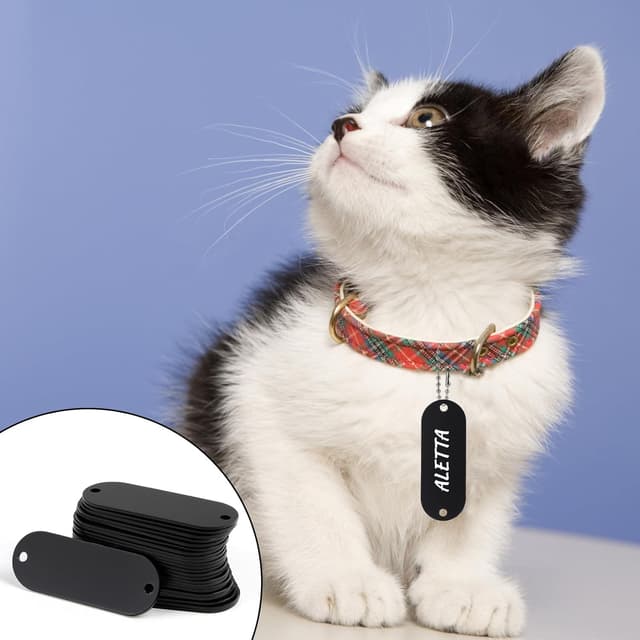 Detalle 2 de LALAGO 25 Schwarz Blanko Hundemarken Aluminium