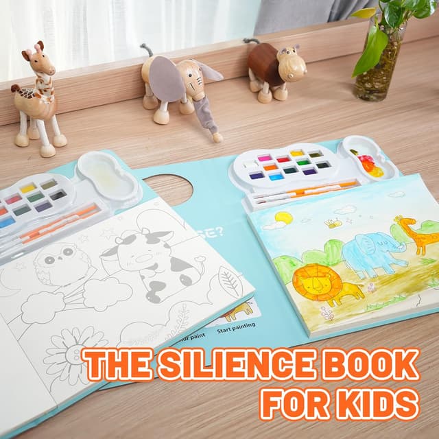 Detalle 2 de YPLUS Watercolour Paint Set – Mess-free magic painting books for kids aged 2+