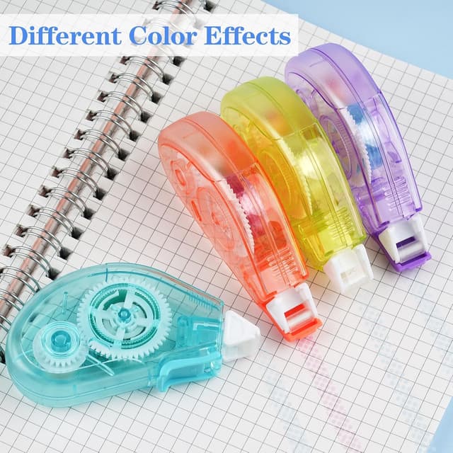 Detalle 2 de 8 pcs Glue Tape Roller 4-colour pack 🎨