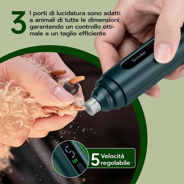 Thumbnail 4 de Tolesum Lima Unghie Cani 1200 mAh 🐾