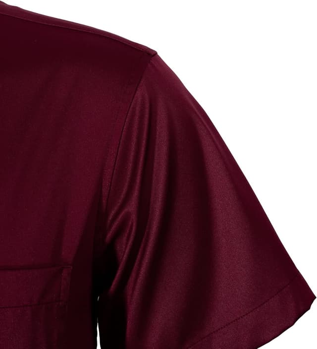 Detalle de siliteelon Herren Kurzarmhemd Casual Regular Fit bügelfrei & faltenfrei mit Tasche