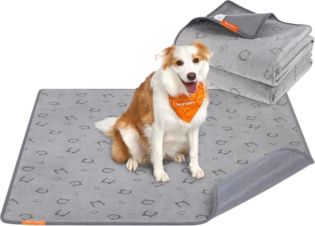 Thumbnail 6 de Feandrea Tapis absorbant lavable pour chien XL 152 x 122 cm (lot de 2) gris tourterelle PTD004G01