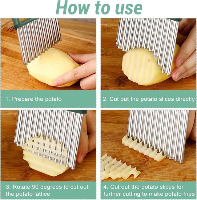 Thumbnail 4 de YIWONFU Wellenschneider 2 Stück Grün