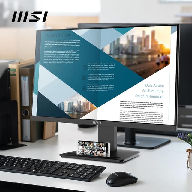Detalle 2 de MSI PRO MP2412 23.8-inch Full HD Office Monitor (VA, 100Hz, speakers, VESA)