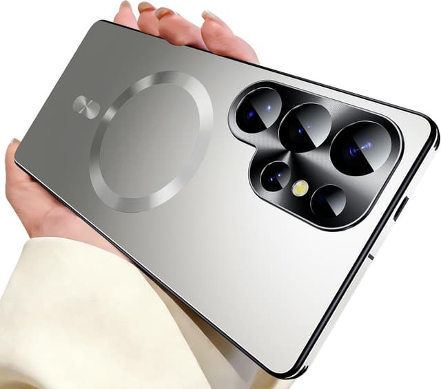 Detalle de for Samsung Galaxy S26 Ultra Slim Case with MagSafe-Compatible Magnetic Ring (Silver)