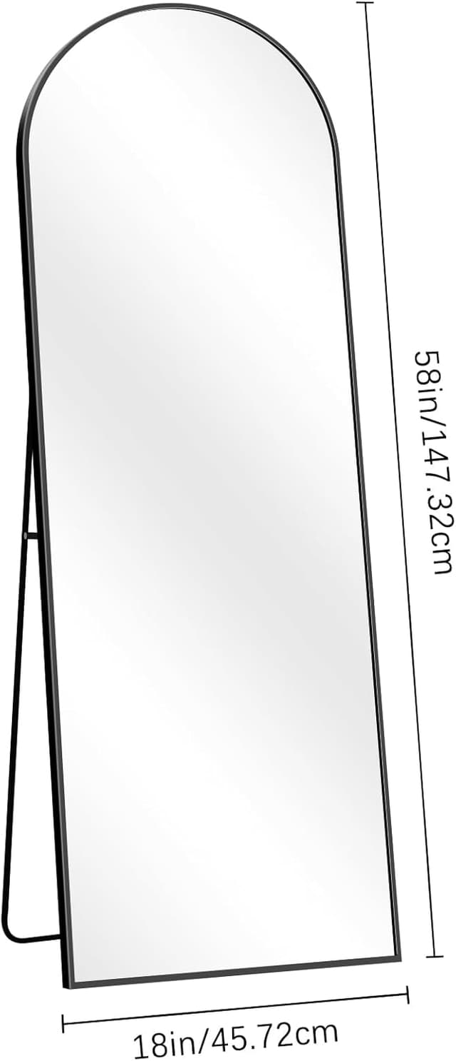 Detalle 2 de KOCUUY Bogen Standspiegel 147 x 47 cm Ganzkörper