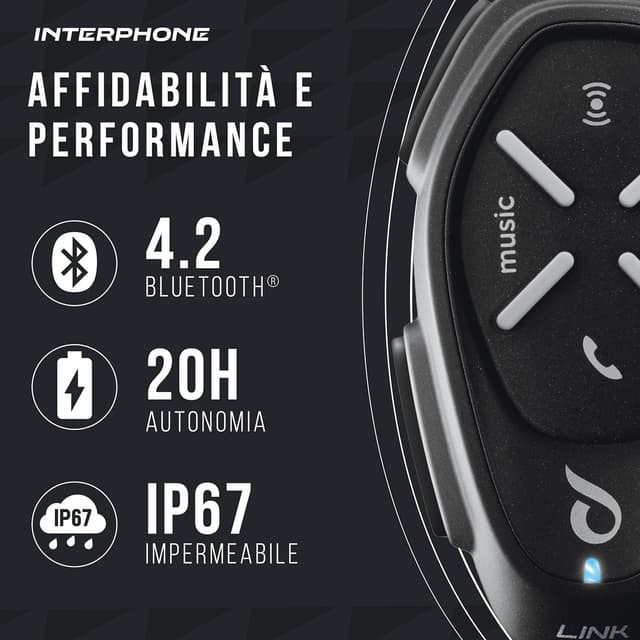 Detalle de Interphone Link HD kit audio moto 20 h