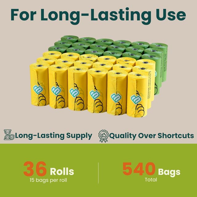 Detalle 2 de Bonre Life Dog Poop Bags 540 biodegradable