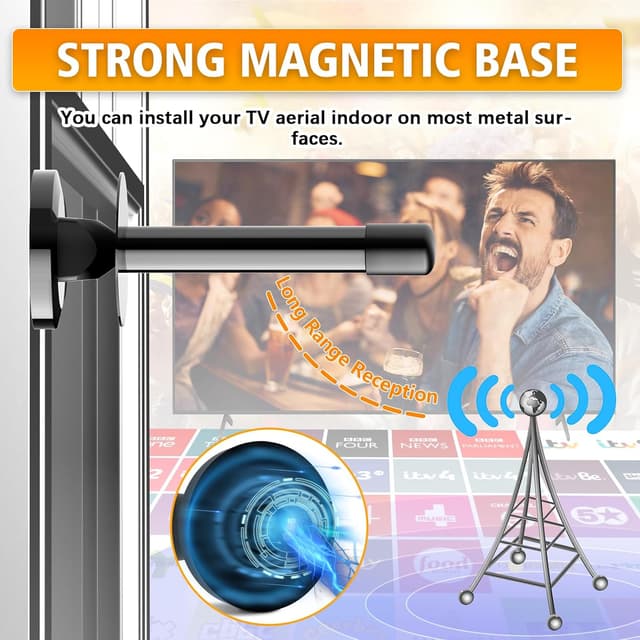 Thumbnail 4 de 2026 Indoor TV Aerial for Freeview HD